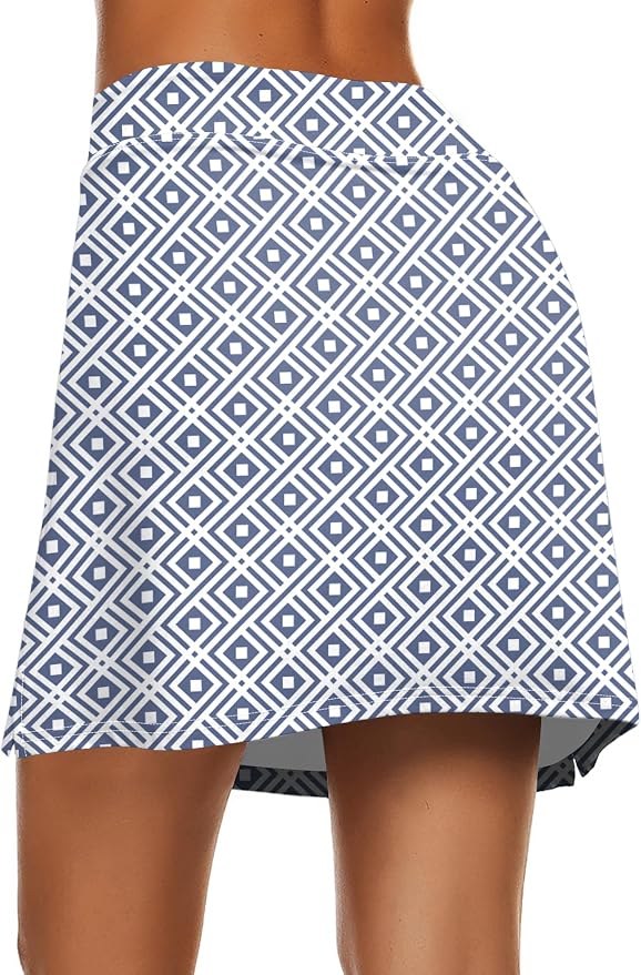 Ekouaer Women's Active Performance Skort Lightweight Skirt for Golf Tennis | Built-in Shorts, A Line, High Waisted, Tummy Control, Pickleball, Running, Workout, Sports, Skorts for Woman