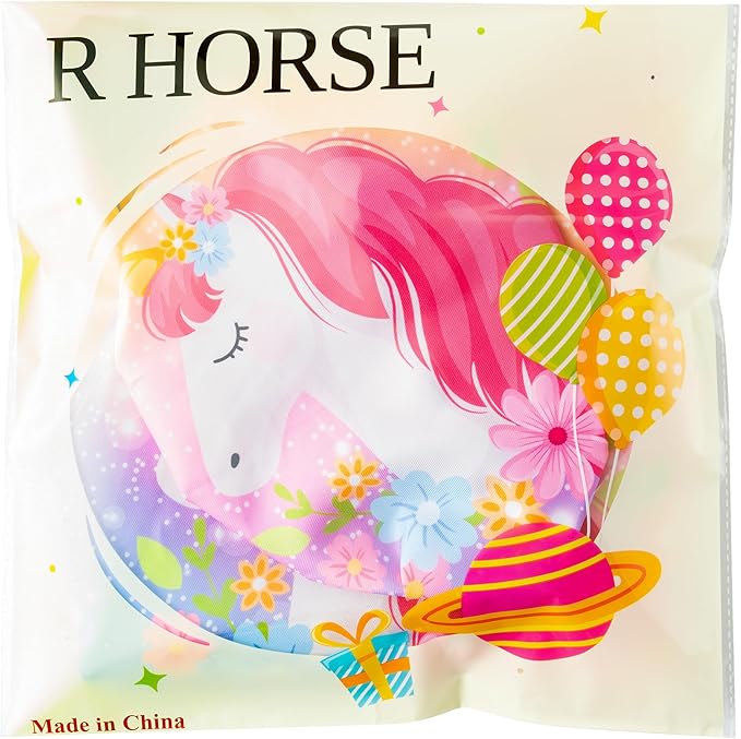 R HORSE Kid Apron and Chef Hat Set - 2Pcs Adjustable Magic Horse Children Kitchen Toddler Apron for Girls Role Play Chef Toy Funny Cooking Birthday Gift for kids Cooking Baking Painting and Training