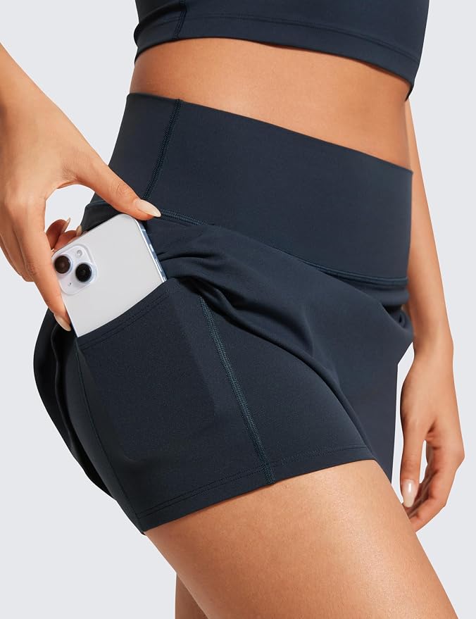 CRZ YOGA Butterluxe High Waisted Tennis Skirts | Built-in Shorts with Pockets, Extremely Soft, Casual, A Line, Stretchy, Mini, Skort for Women