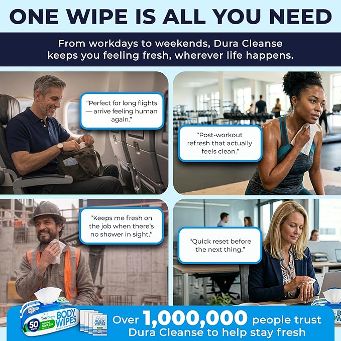 XL Body Wipes for Adults Bathing - 12 Pack, 648 No Rinse Adult Wipes for Elderly - 10 x 11.5" Extra Large, Thick & Moist Cleansing Shower Wash Cloths - Disposable Waterless Washcloths for Incontinence