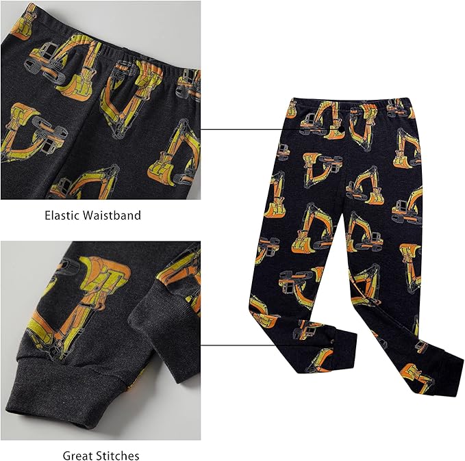KikizYe Little Big Boys Girls Pajamas Set Kids PJs 100% Cotton Sleepwear
