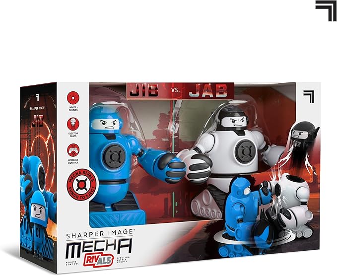 Sharper Image Mecha Rivals Remote Control Battle Robots, Two-Player Wireless Fighting Robots Game Set with Lights & Sounds, Solo & Versus Modes, Ejector Seats, Toys for 6+ Year Old Boys & Girls