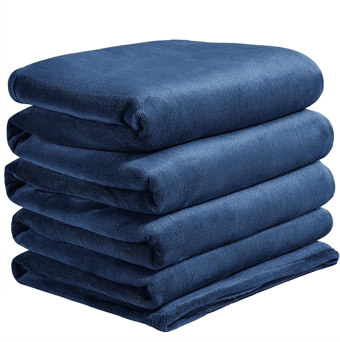 BEDELITE Fleece Blanket Soft Plush Oversized Bed Blanket Navy 120"x120" | Ultra Soft Plush Fleece, Lightweight Warmth, All Season Comfort, Fade Resistant, Machine Washable, Perfect for Sharing