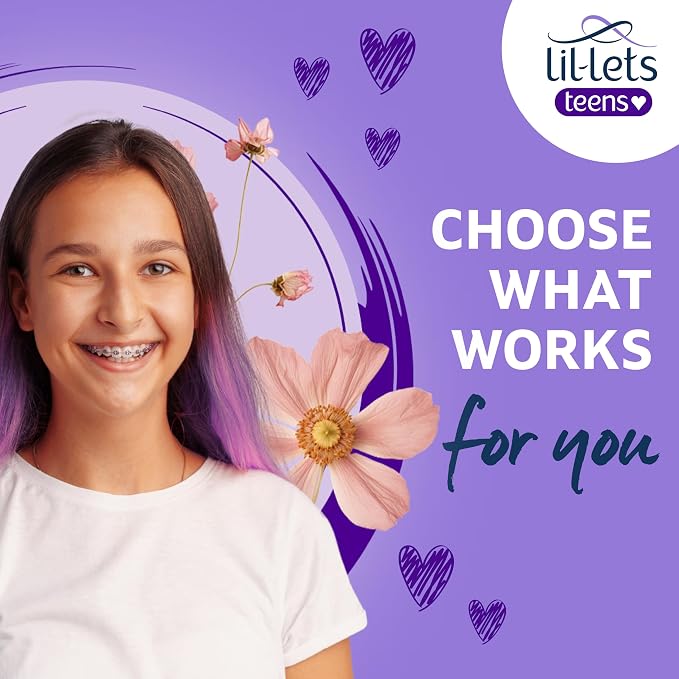 Lil-Lets Teens Night Pads with Wings - 30 Count Period Pads - Thin, Super Absorbent Sanitary Napkins, Soft & Breathable, Fragrance Free - First Periods, Heavy Flow Nights
