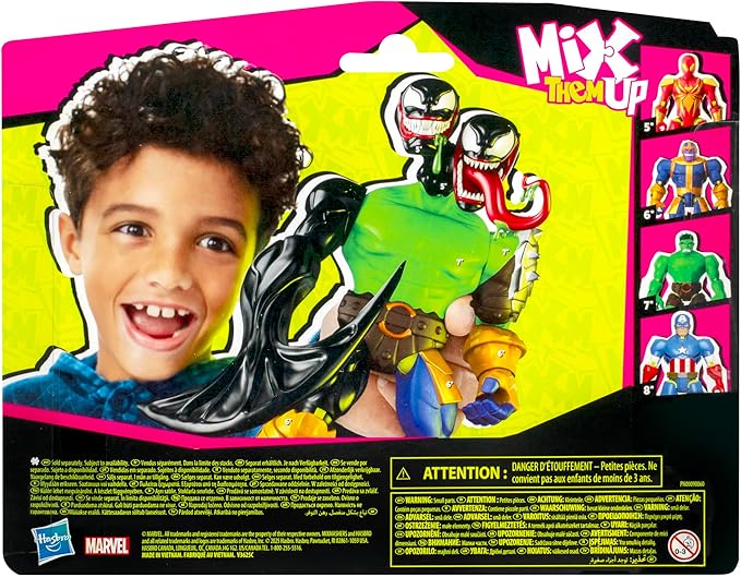 Spider-Man MixMashers Marvel Venom Custom Spider-Man Mix-and-Match Deluxe Action Figure & Accessories, 5-Inch-Scale (12 cm) Super Hero Toys for Kids Ages 4+