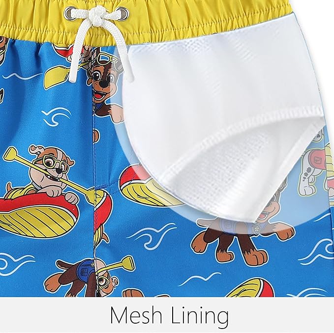 Paw Patrol Marshall Chase Rubble Boys UPF 50+ Swim Trunks Shorts Bathing Suit for Toddler and Big Kids
