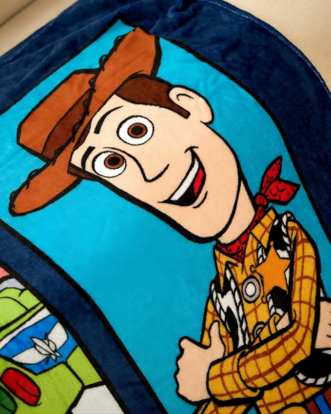 Northwest Disney Toy Story Plush Throw Blanket, 46" x 60" Pixar Silk Touch Soft Fleece Blanket for Kids & Adults, Officially Licensed