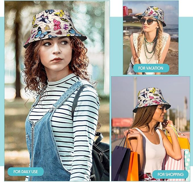 Bucket Hats Fashion Sun Cap Packable Outdoor Fisherman Hat for Women and Men
