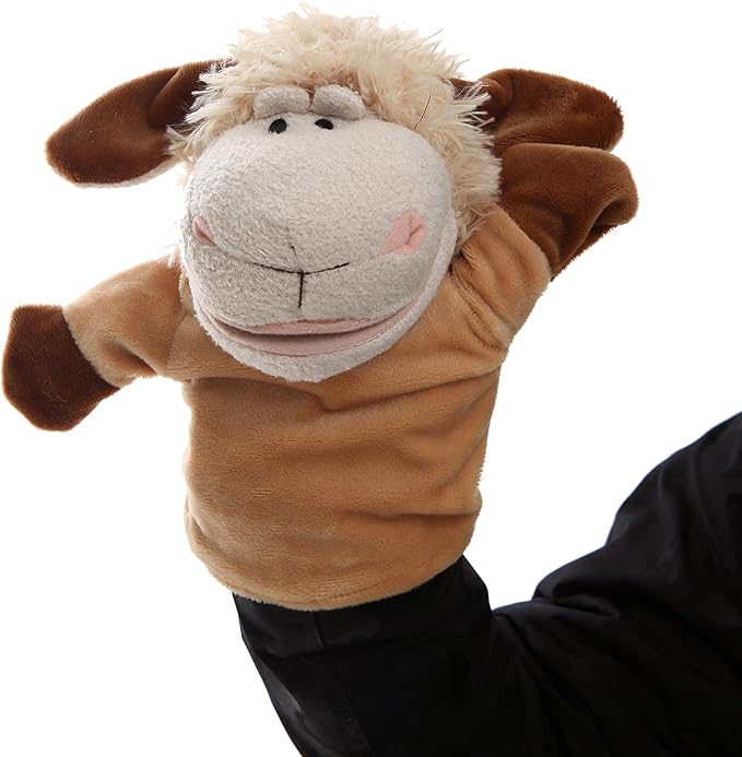 Animal Hand Puppets Set for Kids & Adults - 12.5" Premium Quality Soft Plush Toys with Movable Mouths - Perfect for Storytelling, Teaching, Preschool, Role-Play - Durable, Vibrant, Educational Puppets