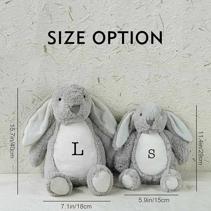 Custom Plush Bunny Keepsake Toy Hold Me Close Worry Hug Rabbit Personalized Stuffed Animal Doll Baby Shower Birthday Gift