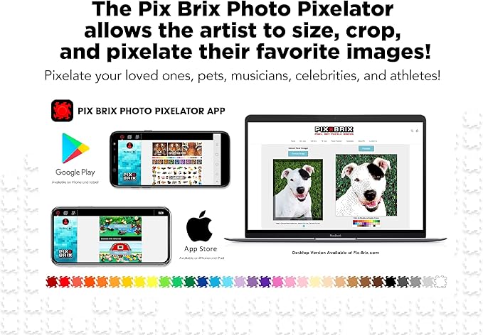 Pix Brix - Wild Kratts Toy Pixel Art Kit - Kratt Brothers Figures, 329 Pieces - Patented Slide + Stack Pixel Puzzle Building Bricks, Create Martin & Chris Figures - Stem Toys, Ages 6 Plus