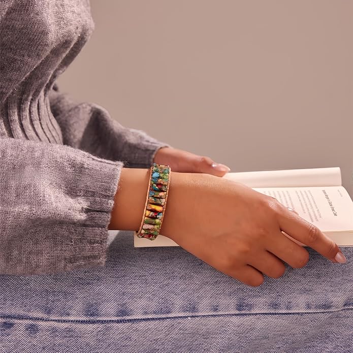 Inspirational Gifts Healing Bracelets for Women,Get Well Soon Encouragement Gifts for Women Friends Sister Mom,Handmade Natural Stone Healing boho Friendship Jewelry for women