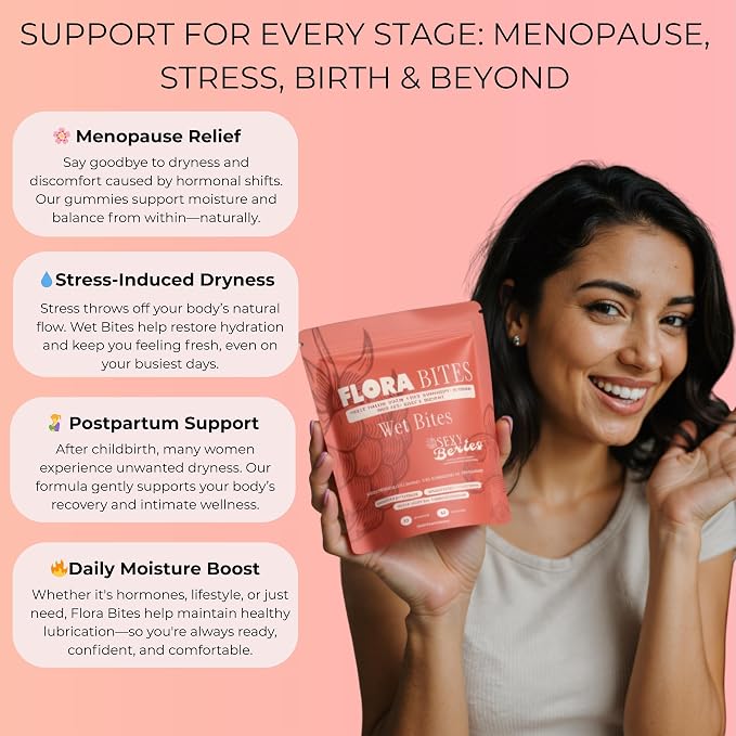 – Vaginal Dryness Gummies | Vaginal Moisturizer for Women, Feminine Care with Slippery Elm Bark & Mixed Berries | Sugar-Free, Blueberry Flavor, Vegan, 60 Count