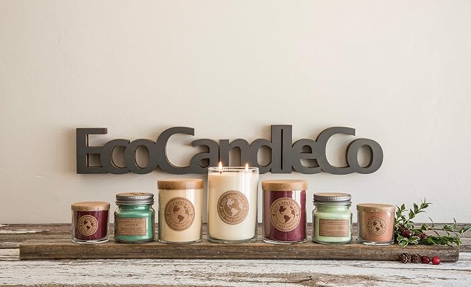 Eco Candle Co. Sanctuary Tea Light Candles, 10-Pack, 9 Hr Burn Time | Scents of Black Orchid, Ginger, Cardamom, Lily, Leather, Amber, & Kyara - Recyclable, No Lead, Hand Made, .6 oz. Each