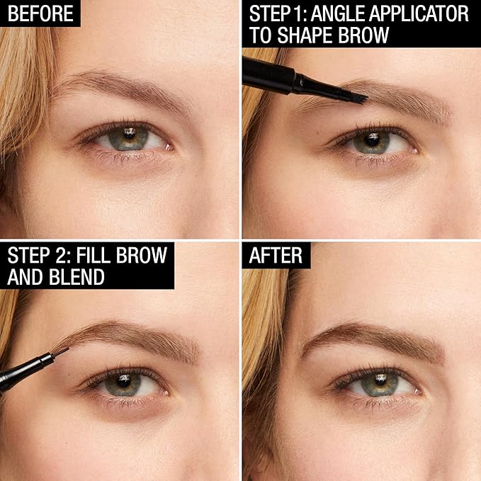Maybelline New York TattooStudio Brow Tint Pen Makeup, Blonde, 0.037 fl. oz.