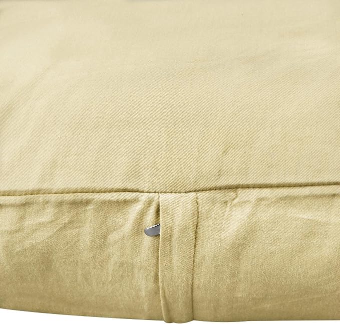 Thmyo 4-Pack 100% Cotton Lumbar Comfortable Solid Decorative Throw Pillow Case Rectangle Cushion Cover Pillowcase Sublimation Blank Pillow Covers DIY Throw Pillowcase(12x20inch/30x50cm, Khaki)