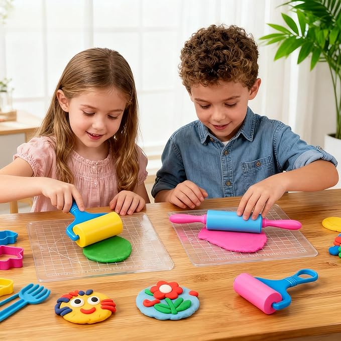 6-Piece Kids’ Dough Tool Set – Colorful, Child-Safe Modeling Clay Accessories for Small Hands