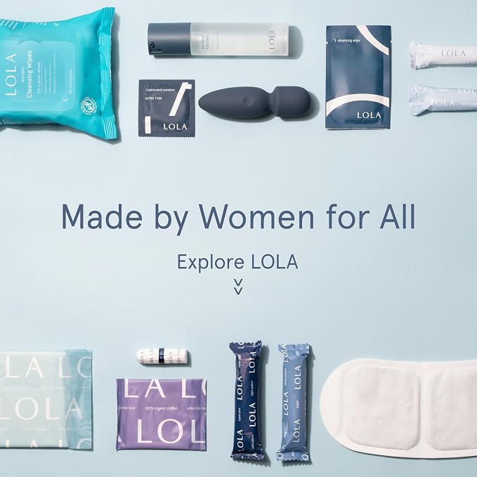 LOLA Non-Applicator 100% Organic Cotton Tampons, 32 Count Regular Non-App Tampons, Period Feminine Hygiene Products, HSA FSA Approved Products Feminine Care
