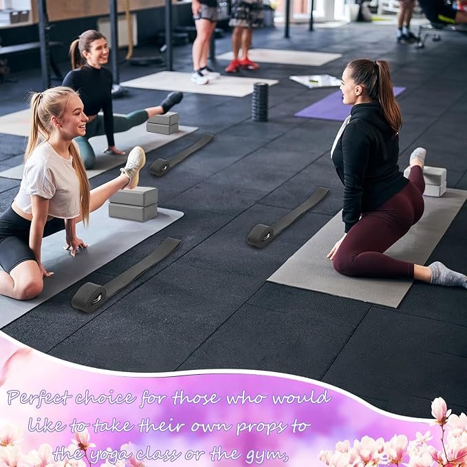 Wettarn 15 Pack Non-slip Yoga Block and Strap Set for Stretching