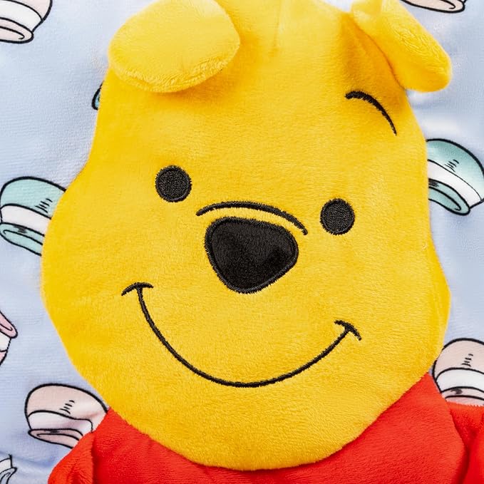 Jay Franco Disney Winnie The Pooh 3D Snuggle Pillow - Super Soft Yellow Plush Pillow - Measures 15 Inches