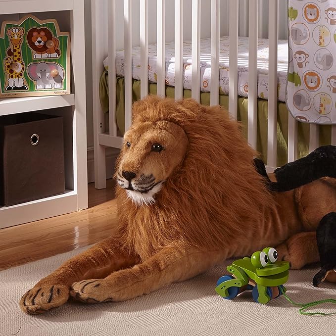 Melissa & Doug Giant Lion - Lifelike Stuffed Animal (Over 6 feet Long)
