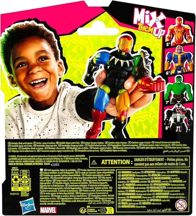 Avengers MixMashers Marvel Iron Man Custom Avengers Mix-and-Match Action Figure & Accessories, 5-Inch-Scale (12 cm) Super Hero Toys for Kids Ages 4+
