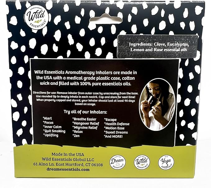 Wild Essentials Smell Training Kit Nasal Inhalers, Made in The USA, Pure Essential Oils, Olfactory Therapy, Loss of Smell, Aromatherapy, All Natural