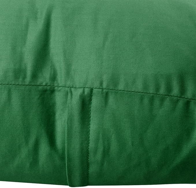 Thmyo 4-Pack 100% Cotton Comfortable Solid Decorative Throw Pillow Case Square Cushion Cover Sublimation Blank Pillow Covers DIY Throw Pillowcase for Sofa Couch(24x24 inch/ 60x60cm,Christmas Green)