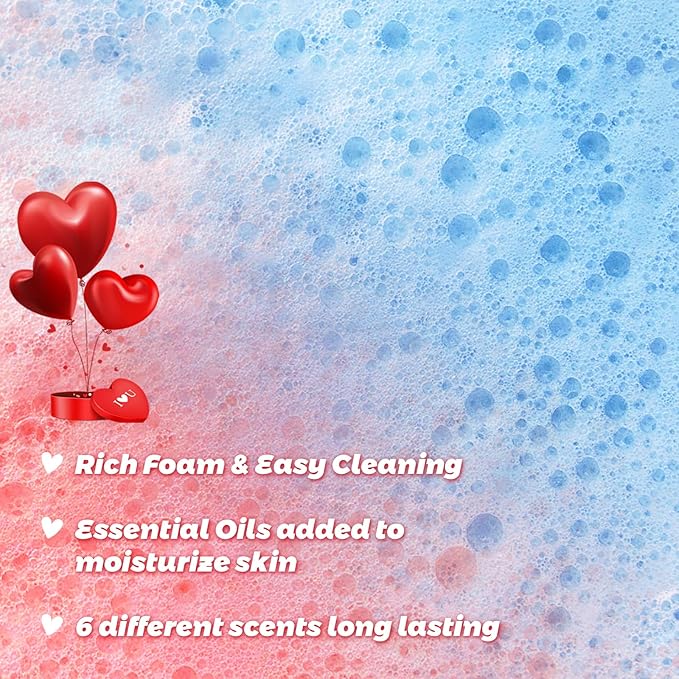 Valentines Bath Bombs, 6PCS Valentines Gnomes Heart Bath Bombs Gift Set for Women Essential Oil Bubble Bath,Body Relaxation Box for Her Wife Mom Friend