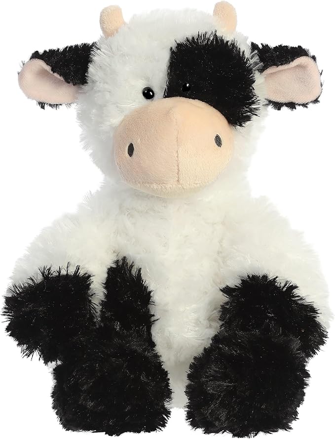 Aurora® Snuggly Tubbie Wubbies™ Cow Stuffed Animal - Comforting Companion - Imaginative Play - White 12 Inches