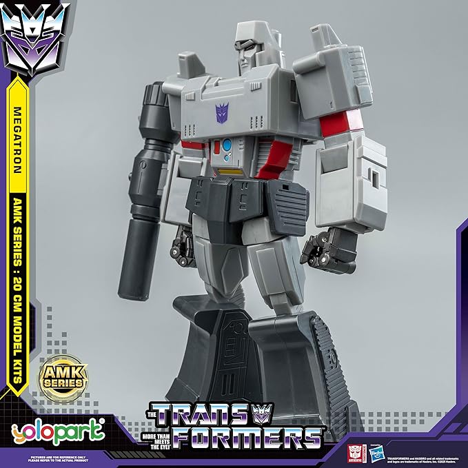 YOLOPARK Megatron Transformer Toys,AMK Series 7.87 Inch Highly Articulated Transformers G1 Action Figures with Weaponry for Adults Boys Girls,No Converting