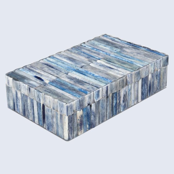 Handicrafts Home Decorative Keepsake Box 8x5 – Small Organizer Box with Lid, Boho Decorative Storage, Retro Memory Box, Unique Coffee Table Décor, Jewelry or Trinket Box, Modern Shelf Decorative Box