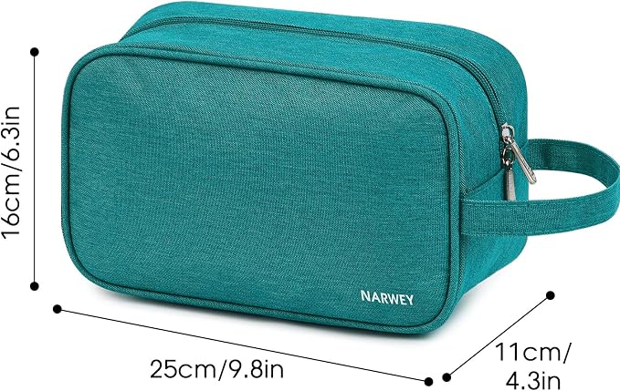 Narwey Travel Toiletry Bag for Women Traveling Dopp Kit Men Travel Bag for Toiletries Cosmetic Bag Makeup Bag Medicine Bag for Traveling (Teal)