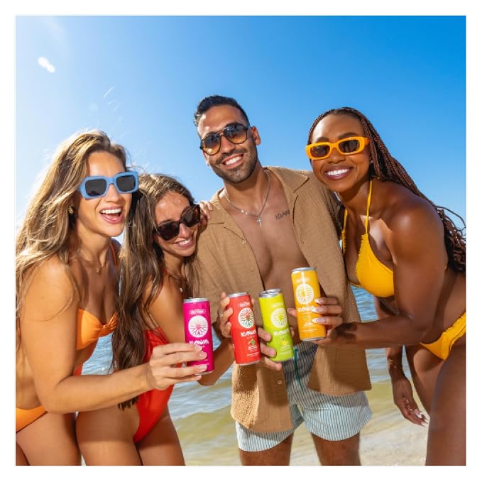 Mitra9 | Variety Pack Kava Seltzer - Sparkling Relaxation Drink | 4-Pack | Non-Alcoholic Alcohol Alternative | 500mg Kava Root Extract | Low Calorie, Plant Based Stress Relief & Calm | 12 fl oz Cans