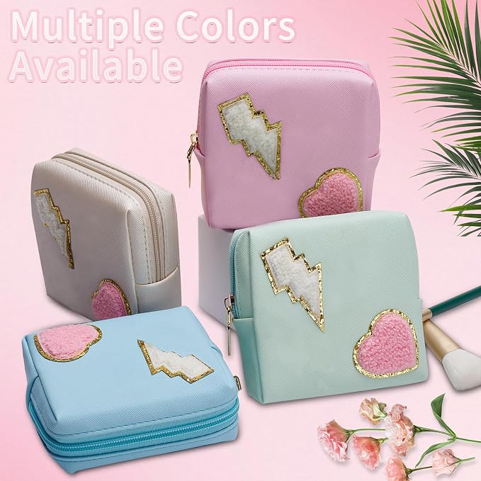 Period Bag for women Girls | PU Leather Sanitary Napkin Storage Bag | Cute Pads Bags for Period | Discreet Menstrual Pouch for Pads, Tampons, Menstrual Cups | Perfect for Travel & Daily Use