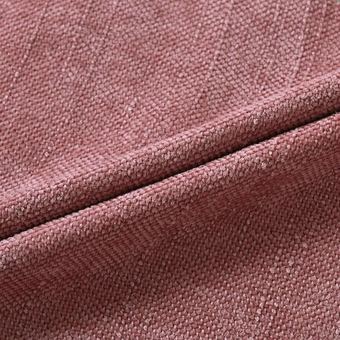 Set of 4 Soft Textured Decorative Throw Pillow Covers 22x22 Inch Cozy Farmhouse Cushion Cover Square Accent Pillow Cases for Bed Couch Sofa Living Room, Plum Pink