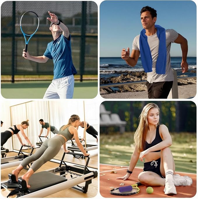 4 Pack Cool Towels for Gym Yoga Fitess Running Hiking Tennis,Cooling Towel for Neck and Face(4 Pack-04)