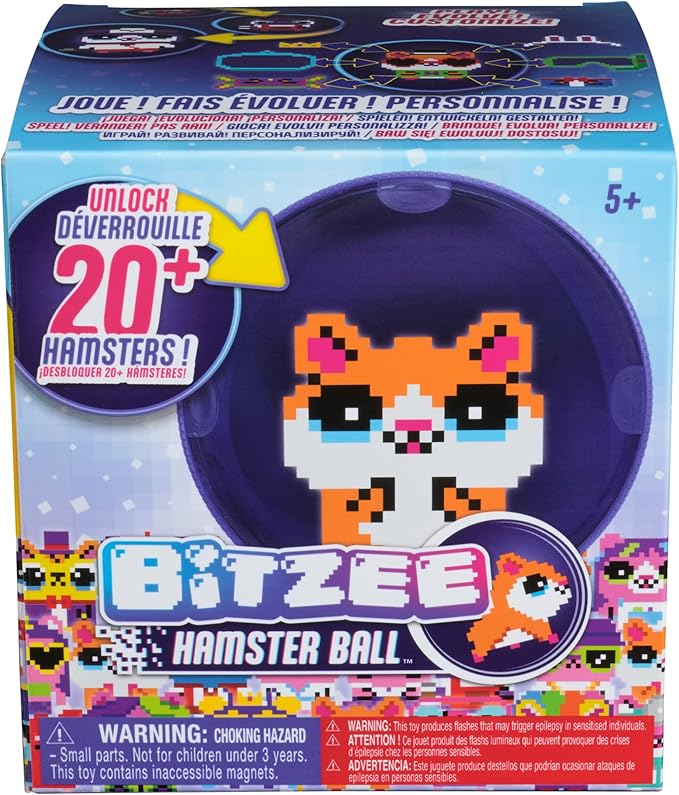 Hamster Ball Interactive Toy with Over 20 Hamsters Inside, Rolls & Reacts to Touch, Digital Pet Kids Toys for Girls & Boys Ages 5 and up