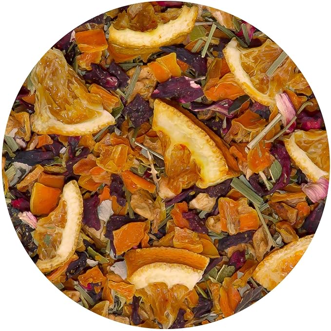 Tiesta Tea - Palm Beach Punch, Loose Leaf, Fruit Punch Herbal Tea, Caffeine-Free Tropical Blend with Apple and Orange, Brews Hot or Iced, 16oz Resealable Bulk Pouch, Up to 200 Cups