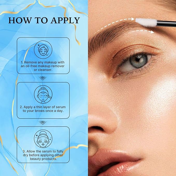 VieBeauti Eyebrow Growth Serum 5mL – Brow Serum for Fuller & Thicker Looking Brows, Advanced Nourishing Formula, Vegan & Cruelty-Free, Gentle for Sensitive Skin