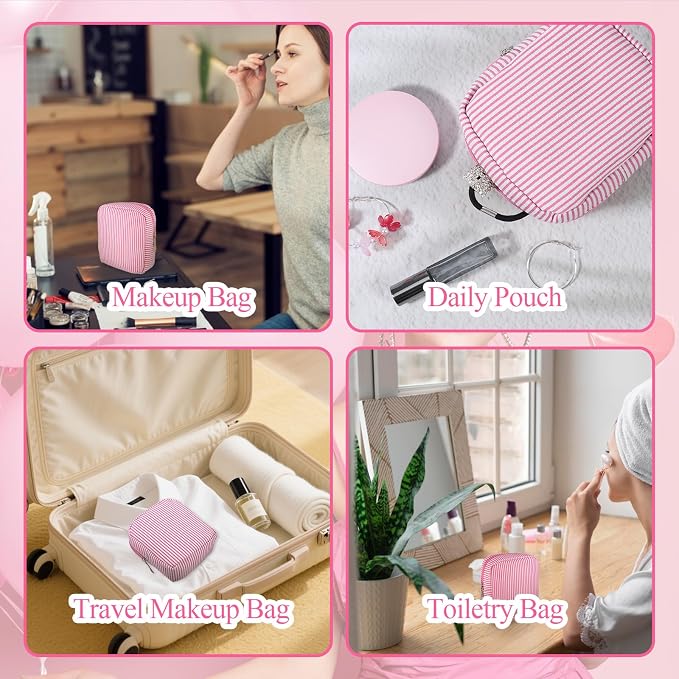 Pad Pouch, Period Bag Pouch, Cute Sanitary Pad Pouches Tampon Holder for Women Girls Pads Tampon Menstrual Cups Panty Liners, Pink