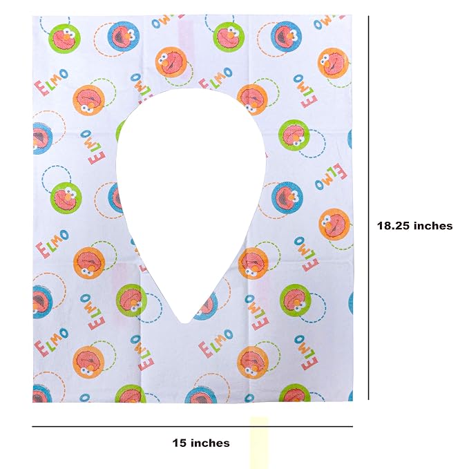 Sesame Street Potty Topper Disposable Stick-in-Place Toilet Seat Covers, 10 Count (Pack of 1)