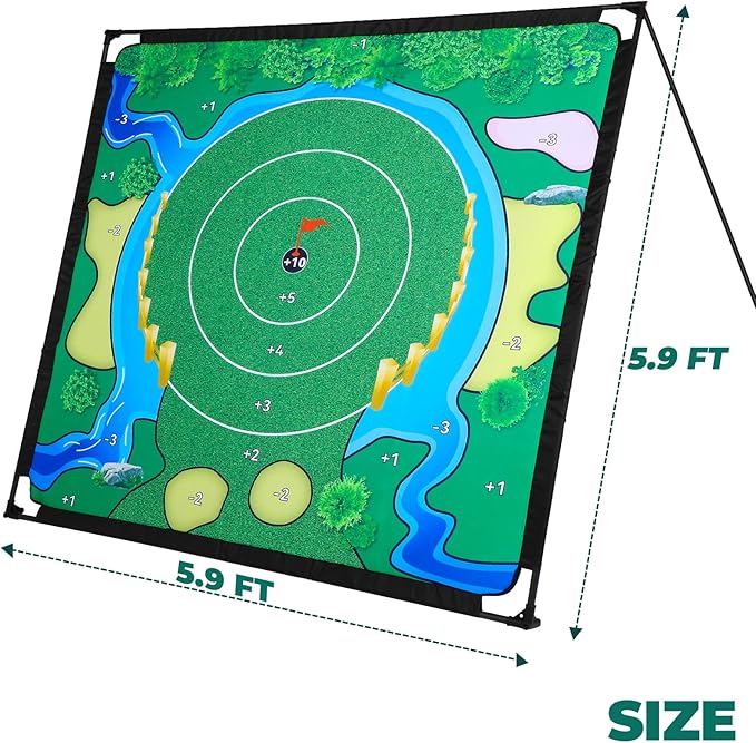 Chipping Golf Game Set, Golf Game, Balls x 40, The Original Portable Golf Game for Chipping Practice for Family Golfers (Free Adjustable Golf Club)