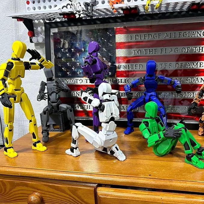 Assembly Completed T13 Action Figure, Titan 13 3D Printed Action Figure, 3D Printed Titan13, Assembled Dummy 13 Lucky 13 Toy Figure