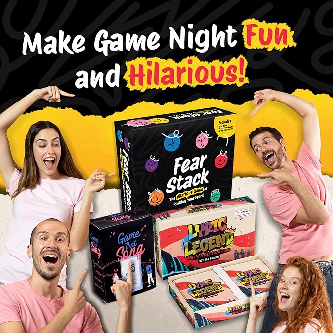 Fear Stack – What Freaks Out Your Family? A Fun Family Party Card Game | Great for Conversation Starters & Family Game Night | Includes 184 Cards, 4 Whiteboards, and 4 Markers