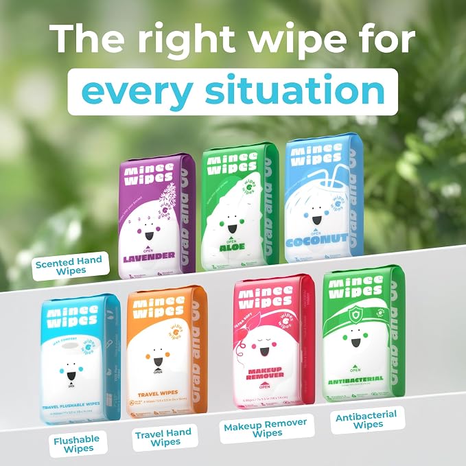 Impossibly Compact Travel Flushable Wipes - 99.5% Water and Aloe - Safe for Sensitive Skin & Hypoallergenic - Travel Essentials for Adults & Kids, Unscented, 48 Pack 288 Wipes