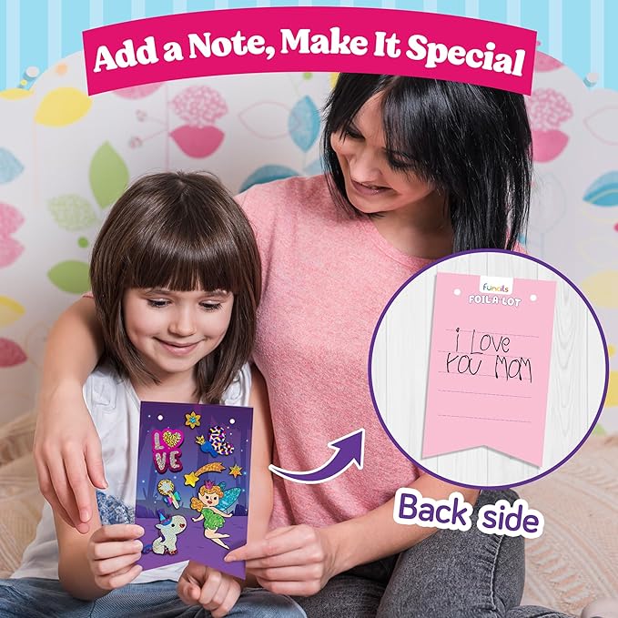 Foil Art Craft - Unicorn & Princess Sticker Activity Kit, Toddler Arts & Crafts for Kids, No Mess Kids Travel Toys, Games, Fun Birthday Gifts for Boys & Girls Ages 4, 5, 6, 7, 8, 9 Year Old