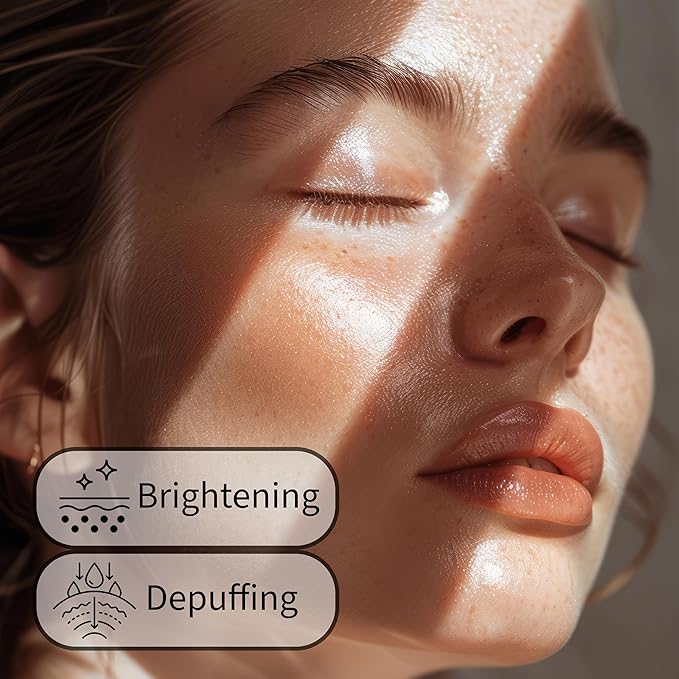 Daily Brightening Caffeine Eye & Face Serum with Niacinamide, Green Tea Extract, Aloe Vera & Hyaluronic Acid for Puffiness, Dark Circles, Pigmentation & Tired Eyes