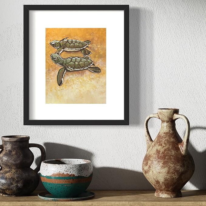 Painting4Real DIY Painting Class Kit for Adults with Video Tutorials: Learn to Paint Turtles – How to Paint with Acrylics – Painting & Art Supplies – 9 Piece Acrylic Paint Set