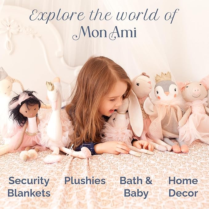 MON AMI Princess Doll Paige (Small) – 15”, Soft & Elegant Stuffed Plush Princess Doll, Use as Toy or Room Decor, Great Gift for Kids of All Ages